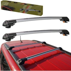 Resim Ford Courier 2014-2024 Thunder Carrier Gri Kilitli Ara Atkı Cross Bar Taşıyıcı Tavan Barı 