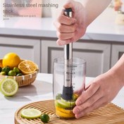 Resim Paslanmaz Çelik Buz Kırıcı Çekiç, Limon Ezici ve Meyve Mikseri - Buz Kırma, Limon Suyu Ezme ve Ferahlatıcı İçecekler Yapma İçin Mükemmel - Yiyecek Güvenli, Elektrik Gerektirmez, Mutfak Kullanımı İçin İdeal, Smoothie Mikseri 