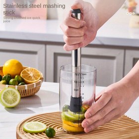 Resim Paslanmaz Çelik Buz Kırıcı Çekiç, Limon Ezici ve Meyve Mikseri - Buz Kırma, Limon Suyu Ezme ve Ferahlatıcı İçecekler Yapma İçin Mükemmel - Yiyecek Güvenli, Elektrik Gerektirmez, Mutfak Kullanımı İçin İdeal, Smoothie Mikseri 