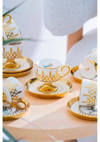 Resim Leoni 6 Kişilik Kahve Fincan Takımı - 90 Ml Çok Renkli 