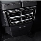 Resim Tesla Model X İçin Karbon Fiber Araba Arka Havalandırma Paneli Dekoratif Etiket 