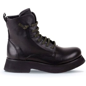 Resim Bueno Shoes Siyah Deri Kadın Dolgu Topuklu Bot 01wr8803 