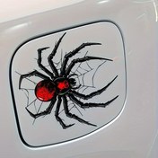 Resim Karanlık Örücü Karikatür Tasarımı Siyah Zehirli Örümcek Etiketi - Arabalar, Kamyonlar, Laptoplar, Bavullar, Tampon Kutuları, Cam Baskı için Uygun 