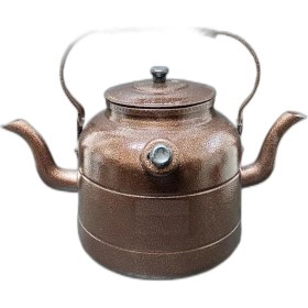 Resim Qpazar Çift Taraflı Osmanlı Muhabbet Çaydanlığı. 3+1 Litre Orta Boy No 22 