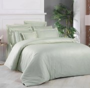 Resim Sarev Jacquard Stripe 200x220 Yeşil Nevresim Takımı 