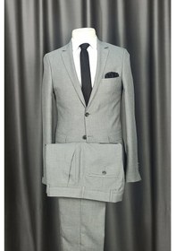 Resim Cengiz İnler Dokulu Çift Düğme 8 Drop Modern Fit Erkek Takım Elbise 
