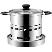 Resim Geeksen "paslanmaz Çelik Kamp Ocağı Ve Tencere Seti - Taşınabilir, Dayanıklı, Kolay Temizlenir" Gümüş 