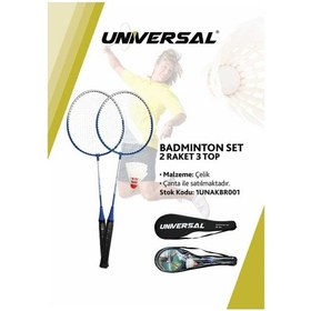 Resim Universal 3 Top 2 Raket Badminton Seti 
