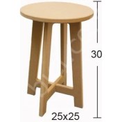 Resim E Hobici Demonte Ahşap Tabure (Mdf) Obje Ib-10 