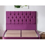 Resim Niron Violet Tek Kişilik Yatak Başlığı - 120 cm Mor Kumaş Başlık - Baza ve Karyola Başlığı 