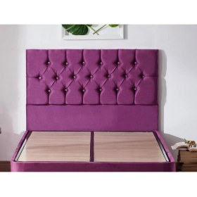 Resim Niron Violet Tek Kişilik Yatak Başlığı - 120 cm Mor Kumaş Başlık - Baza ve Karyola Başlığı 
