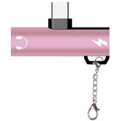 Resim Ally Type-C to 3.5 MM Anahtarlık Dönüştürücü Adaptör Pembe 