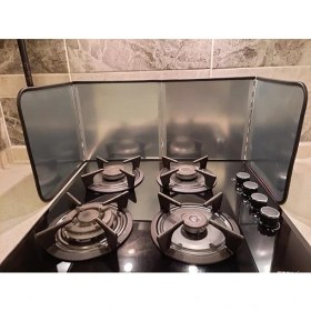 Resim Sıçratmaz Ocak Arkası Koruyucu 120X30 Büyük Boy Katlanabilir Paslanmaz Metal Sac 