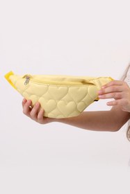 Resim ICONE BAG Icone Çocuk Kalp Kapitone Detaylı Bel Çantası Sarı 