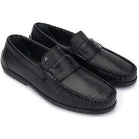 Resim Tamer Tanca Erkek Hakiki Deri Siyah Floter Loafer Ayakkabı 1008 3483 Erk Ayk Y25 Sıyah Fltr Siyah Floter 