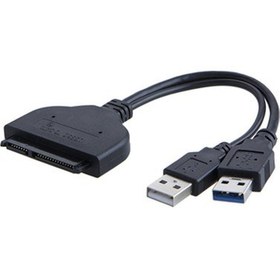 Resim Guangdong Spirit USB 3.0 - Sata 22PIN Veri Gelişmiş Güç Kablosu Adaptörü, 2.5 Inç HDD Sabit Disk Sürücü Kablosu, 0.15M/0.5FT, Siyah(Yurt Dışından) 