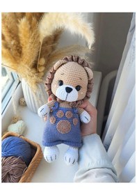 Resim Amigurumi Aslan El Yapımı Oyuncak İndigo 