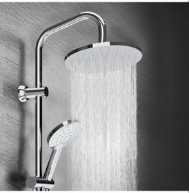 Resim Creavit Sh640 Tepe Duş Sistemi Ve Liva Banyo Bataryası Lv2500 Krom 