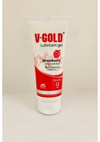 Resim V-Gold Su Bazlı Kayganlaştırıcı Jel Çilek Aromalı 100 ML 