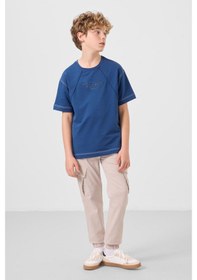 Resim Tommy Life Taş Standart Fit Dokuma Hafif Esnek Chino Erkek Çocuk Pantolon - 11271 Taş 