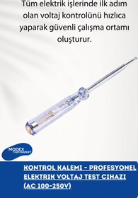 Resim Sgs Kontrol Kalemi – Profesyonel Elektrik Voltaj Test Cihazı (AC 100–250V) 