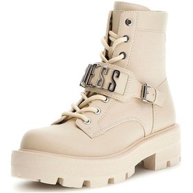 Resim Kadın Yanzy2 Metal Aksesuarlı Kalın Tabanlı Bot - Krem Krem 