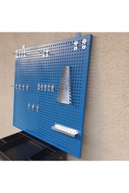 Resim VIKTEC 100 cm Delikli Metal Takım Asma Panosu (Mavi Renk) 