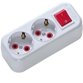 Resim Ayka 2'li Anahtarlı Topraklı Klemensli Grup Priz 