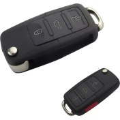 Resim Xiyu Shop Bıçak Yok Okeyte + 1 Panik Düğmeleri Araba Anahtarı Uzaktan Çevirme Anahtarı Kabuk Durumda Volkswagen Vw Jetta Touareg Golf Passat B5 Katlanır Bıçak (Yurt Dışından) 