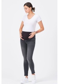 Resim Busa Hamile Skinny Dar Paça Büyük Beden Kot Pantolon Antrasit-antrasit 