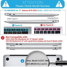 Resim UnDePlus Apple Macbook Air 13.3inç A1932 Uyumlu Klavye Koruyucu 