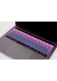 Resim Apple Uyumlu MacBook Pro Klavye Koruyucu Touchbarlı Uk-eu İngilizce Ombre A1706 A1989 A2159 A1707 A1990 Pembe Mavi 
