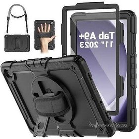 Resim Samsung Galaxy Sm-x210 Plus Zırh Uyumlu Tank Tab Kılıf 11 İnç Askılı Arka Kapak 