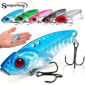 Resim Sougayilang Titreşimli Jig Balıkçılık Yem Seti, 8-17g Metal Fiber Yüzücüler Gerçekçi Tasarım ile Tatlısu ve Tuzlu Su için, Anneler Günü, Şükran Günü, Yılbaşı ve Babalar Günü için İdeal - Parça Paketi 