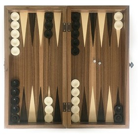 Resim Star Oyun Ege Masif Ahşap Kareli Tavla Büyük - 1021156 