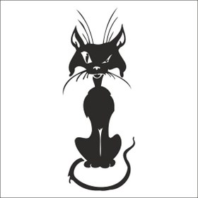 Resim KEDİ FOLYO STİCKER 90 cm uzunluk 