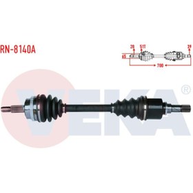 Resim Komple Aks Sol Ön Renault Master Iı (Fd) 2.5 Dcı Abslı Abs Dıs 51 28X39 Uzunluk 700MM 2006-2010 