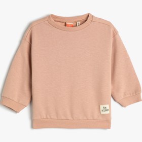 Resim Kız Bebek Basic Sweatshirt Uzun Kollu Bisiklet Yaka Pamuklu Şardonlu 