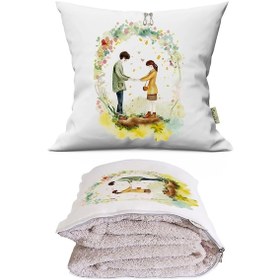 Resim Buluşma Tv Battaniyeli Opsiyonel Dekoratif Araç İçi Yastık Çok Renkli 