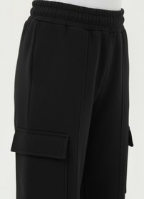 Resim Kız Çocuk Geniş Paça Kargo Cepli Jogger Eşofman Altı - Antrasit / 5-6 Yaş 