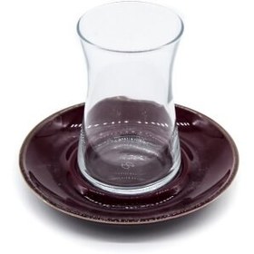 Resim Marianna 12 Parça Beyza Çay Seti Mürdüm 