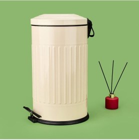 Resim Living Vintage Çöp Kovası - Bej - 16 Lt Çok Renkli 