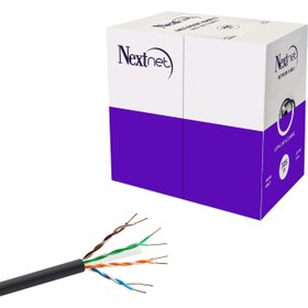 Resim Cat6 Kablo Dış Mekan 23AWG 0.57MM 305MT Bakır Siyah Nextnet BB-623 