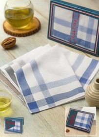 Resim ROZET TEKSTİL Kutulu Kumaş Cep Mendil 40x40 Cm Düzine 12 Adet 