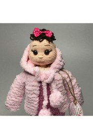 Resim Ariestasarım Pembe Montlu Pembe Tulumlu Kız Bebek 