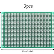 Resim Topshop1 3 Adet Pcb Kart 70x90mm Yeşil Beyaz Izgara Robotik Elektronik 