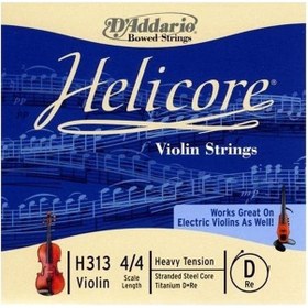 Resim D'Addario Helicore H313H - D (Re) - Heavy Tek Tel Keman Teli 