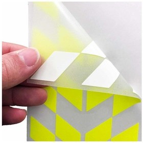 Resim Floresan Sarı Damalı Kask Motosiklet Sticker Takımı Çınar Extreme 