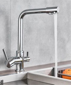 Resim Hms Su Arıtma Cihazı Için 3 Yollu Bataryalı Musluk - Mutfak Bataryası 