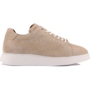Resim Sail Lakers - Bej Süet Deri Erkek Sneaker 
